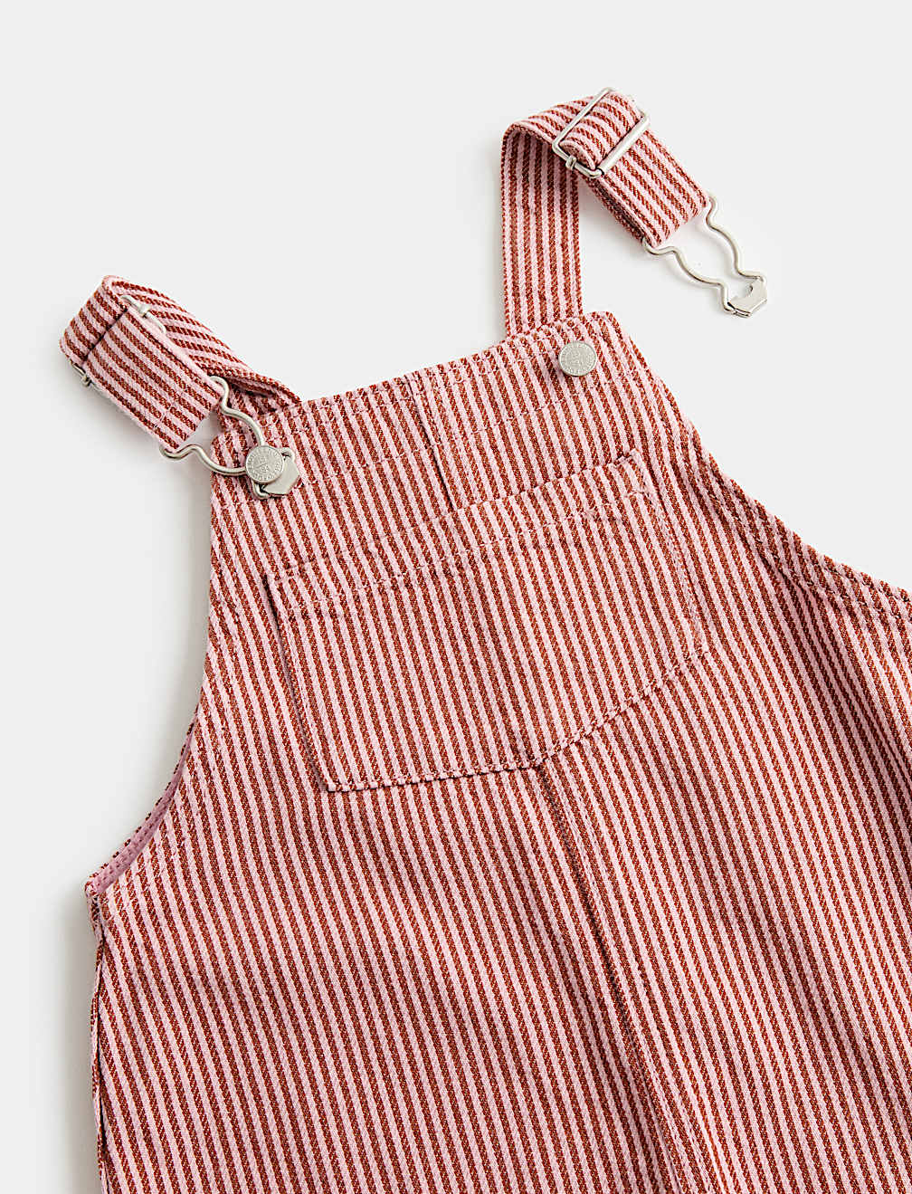 Pure Cotton Ticking Stripe Dungaree Outfit (0-3 Yrs)