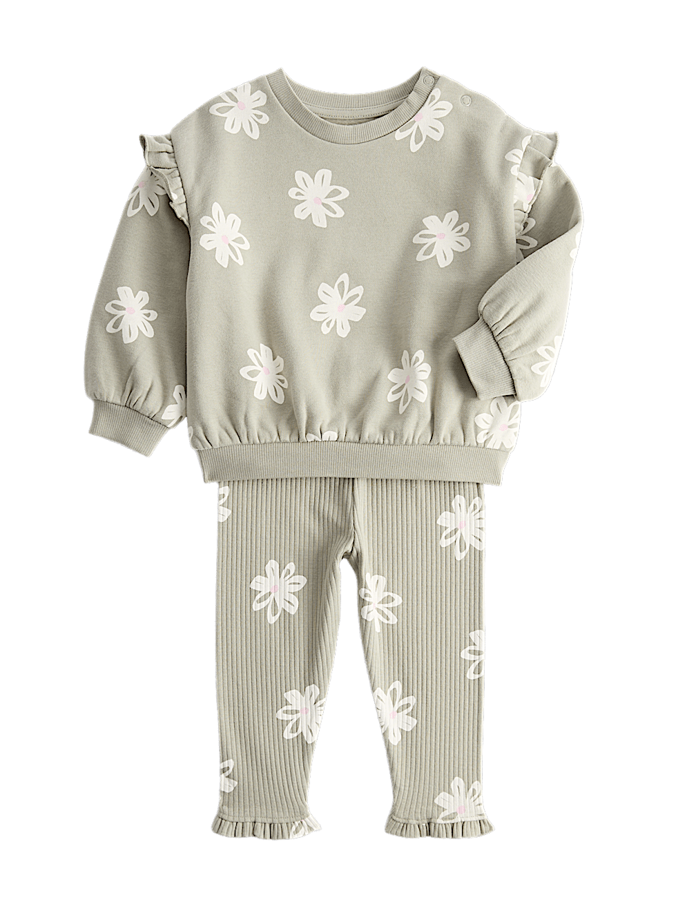 2 Piece Cotton Rich Floral Sweat Outfit (0-5 Yrs)