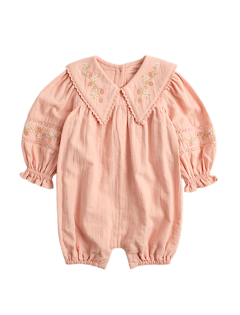 Pure Cotton Embroidered Romper (0-3 Yrs)
