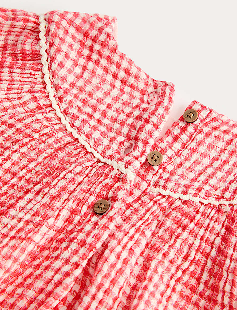 2 Piece Cotton Gingham Dress with Tights (0-3 Yrs)