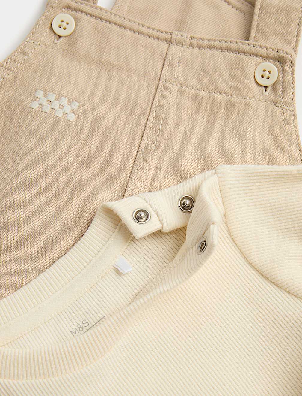 2 Piece Embroidered Pinny with Top (0-3 Yrs)