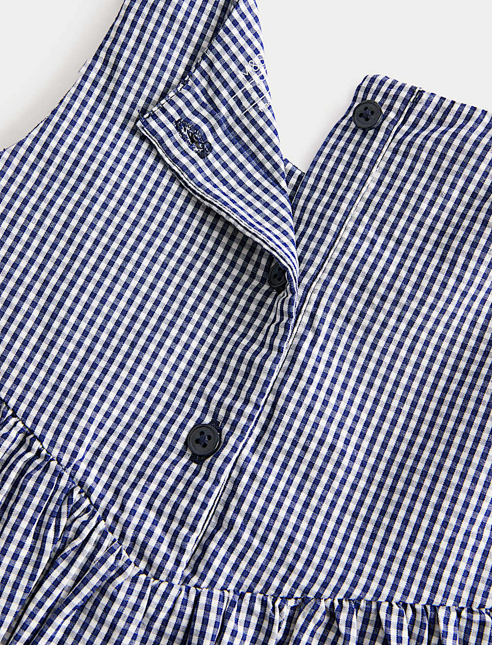 Pure Cotton Embroidered Gingham Dress (0-5 Years)