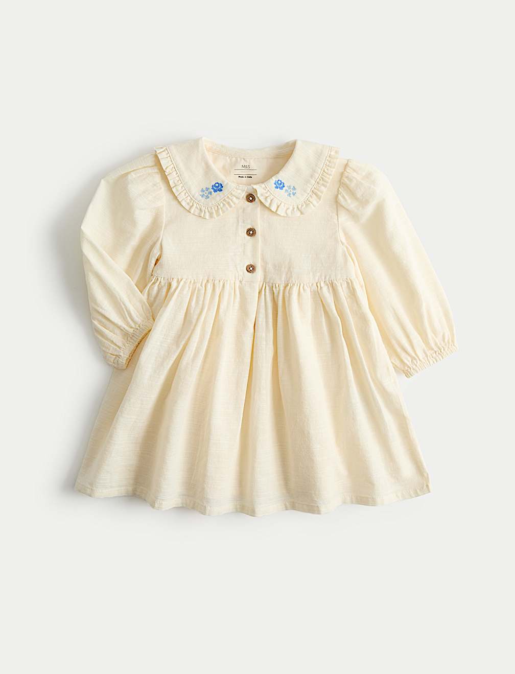 Pure Cotton Embroidered Sailor Collar Dress (0-5 Years)