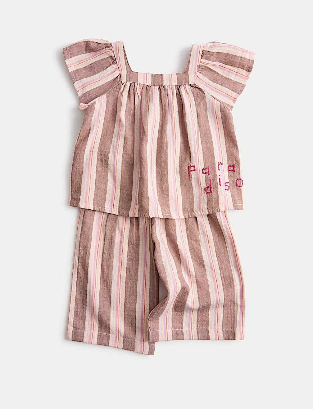 2 Piece Pure Cotton Stripe Outfit (0-5 Yrs)
