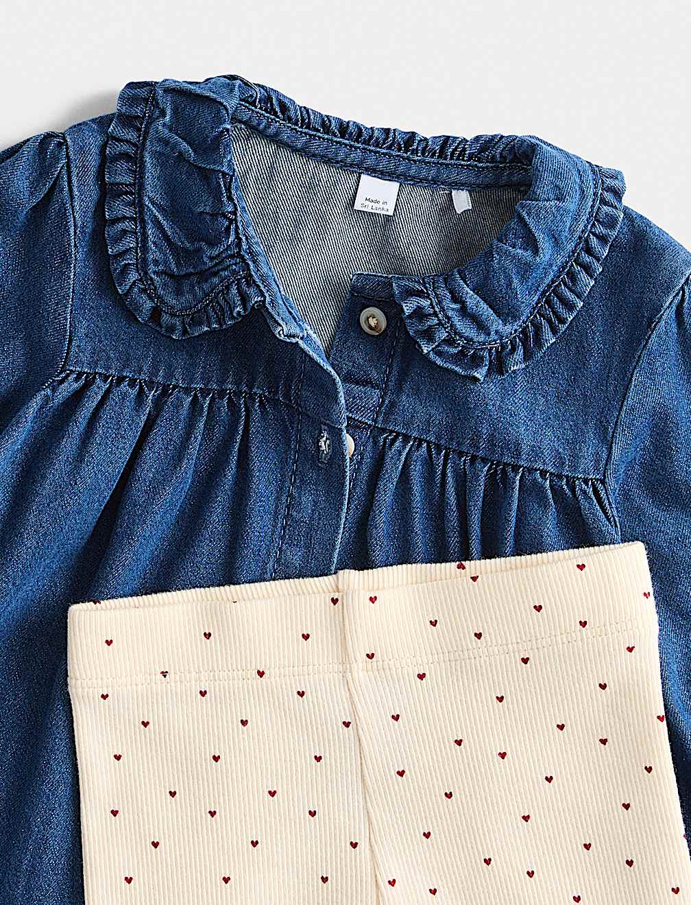 2 Piece Denim Blouse & Leggings Outfit (0-5 Yrs)