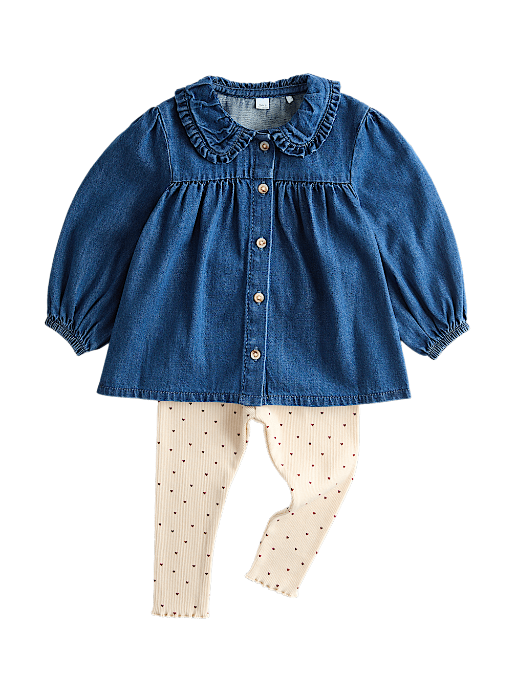 2 Piece Denim Blouse & Leggings Outfit (0-5 Yrs)