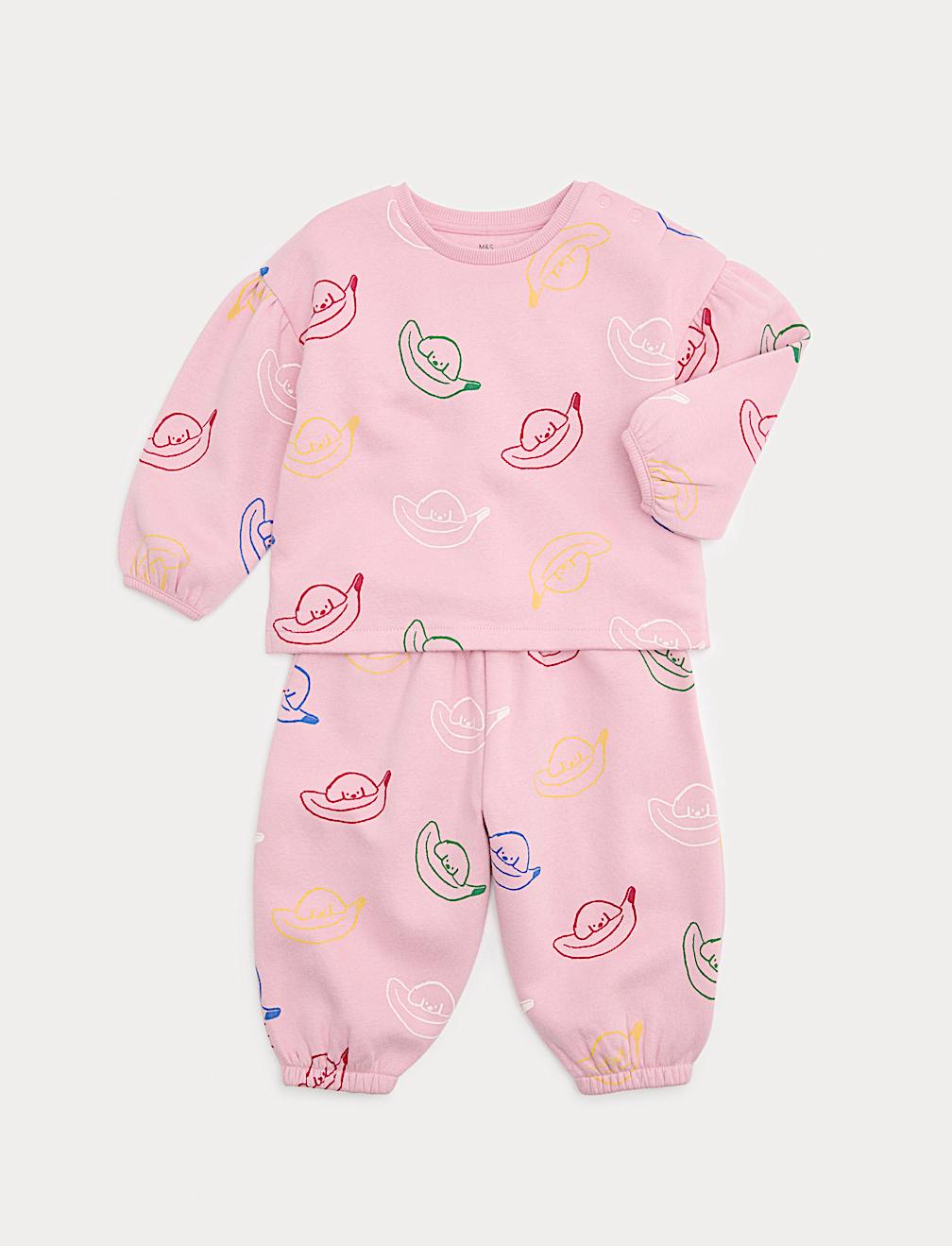 2 Piece Cotton Rich Banana Dog Sweat Outfit (0-5 Yrs)