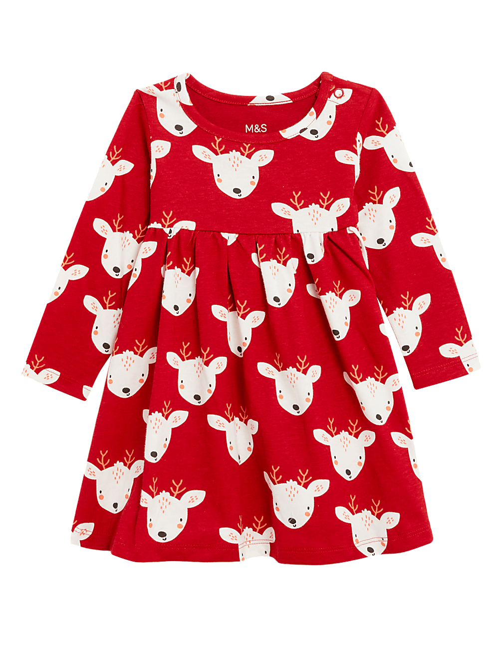 Pure Cotton Reindeer Print Dress
