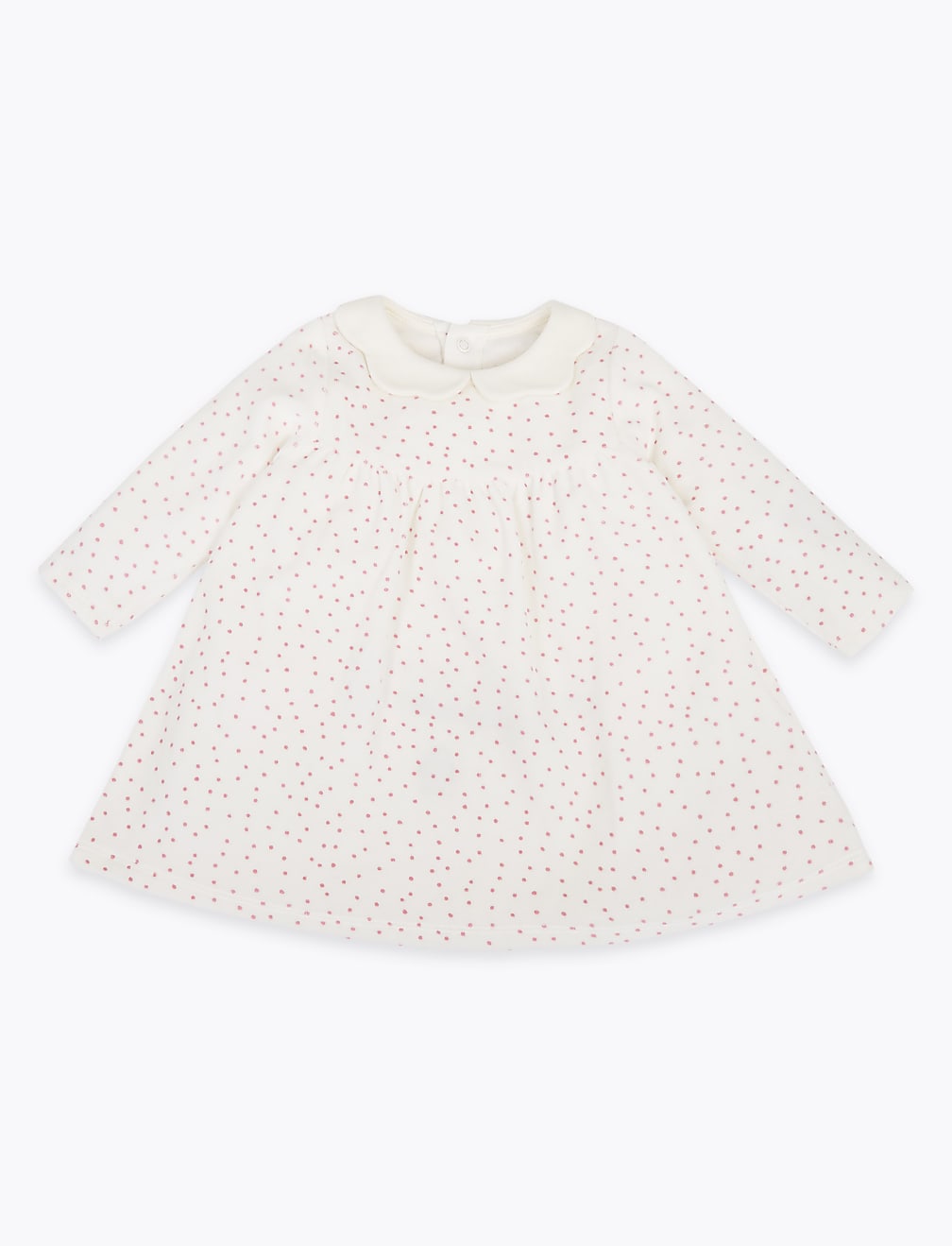 2 Piece Cotton Rich Velour Spotted Print Outfit (0-12 Mths)