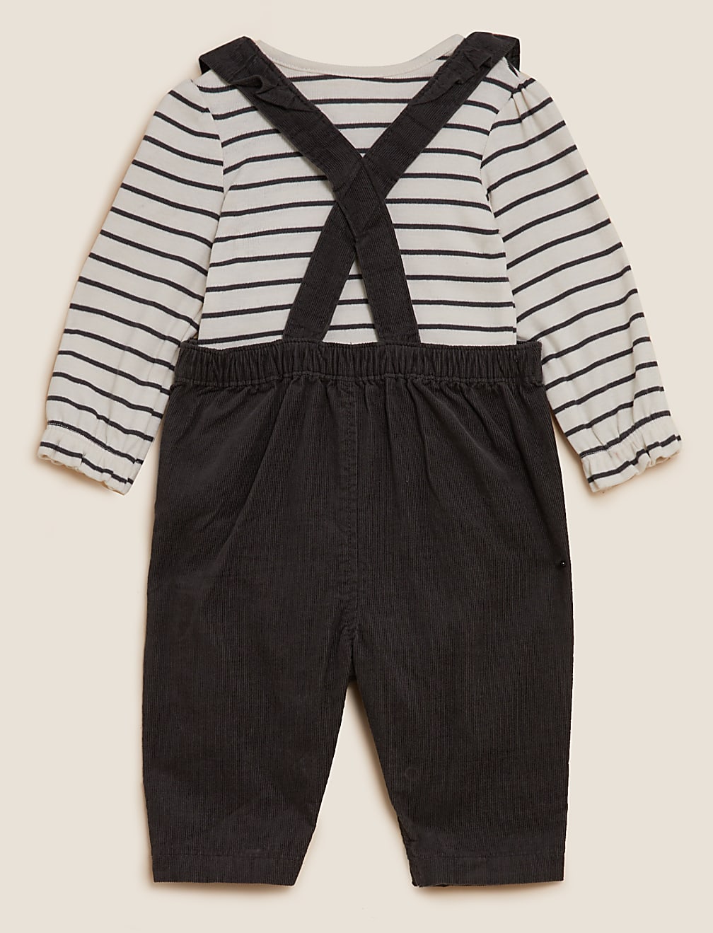 2pc Pure Cotton Dungarees Outfit