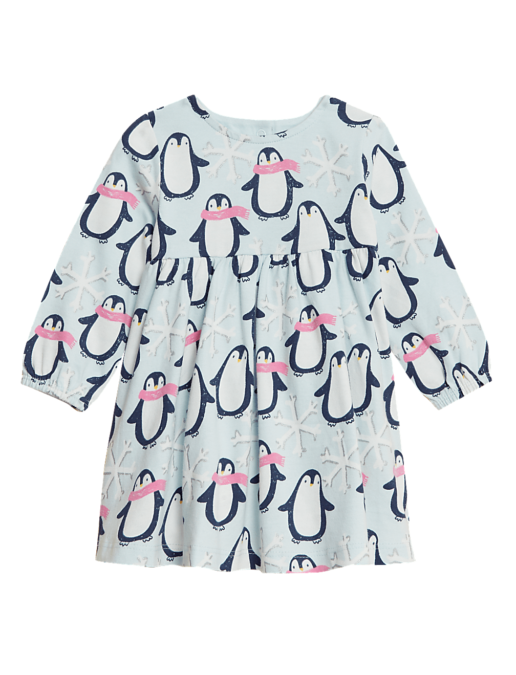 Pure Cotton Penguin Dress (0 - 3 Yrs)