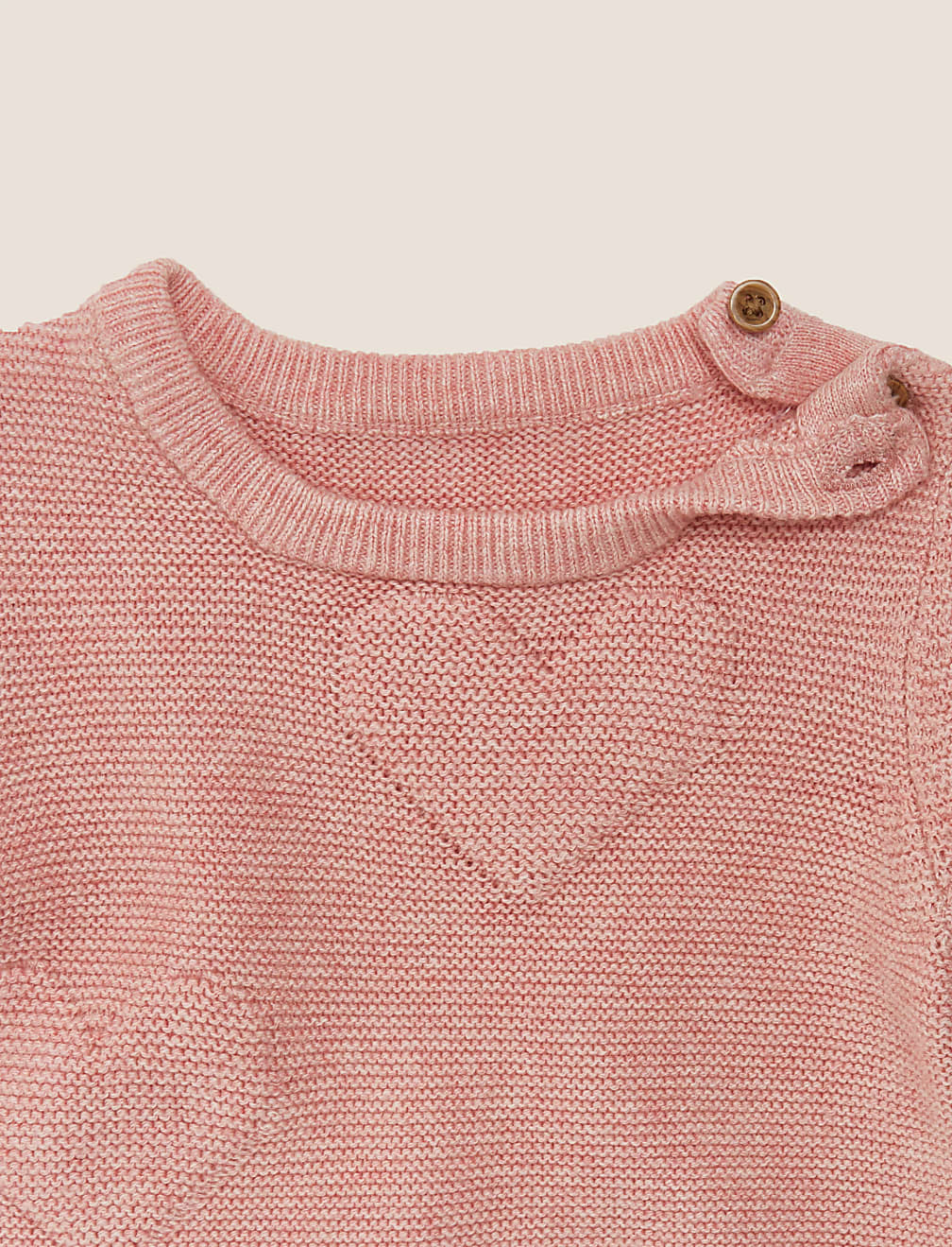 2 Piece Pure Cotton Knitted Heart Outfit