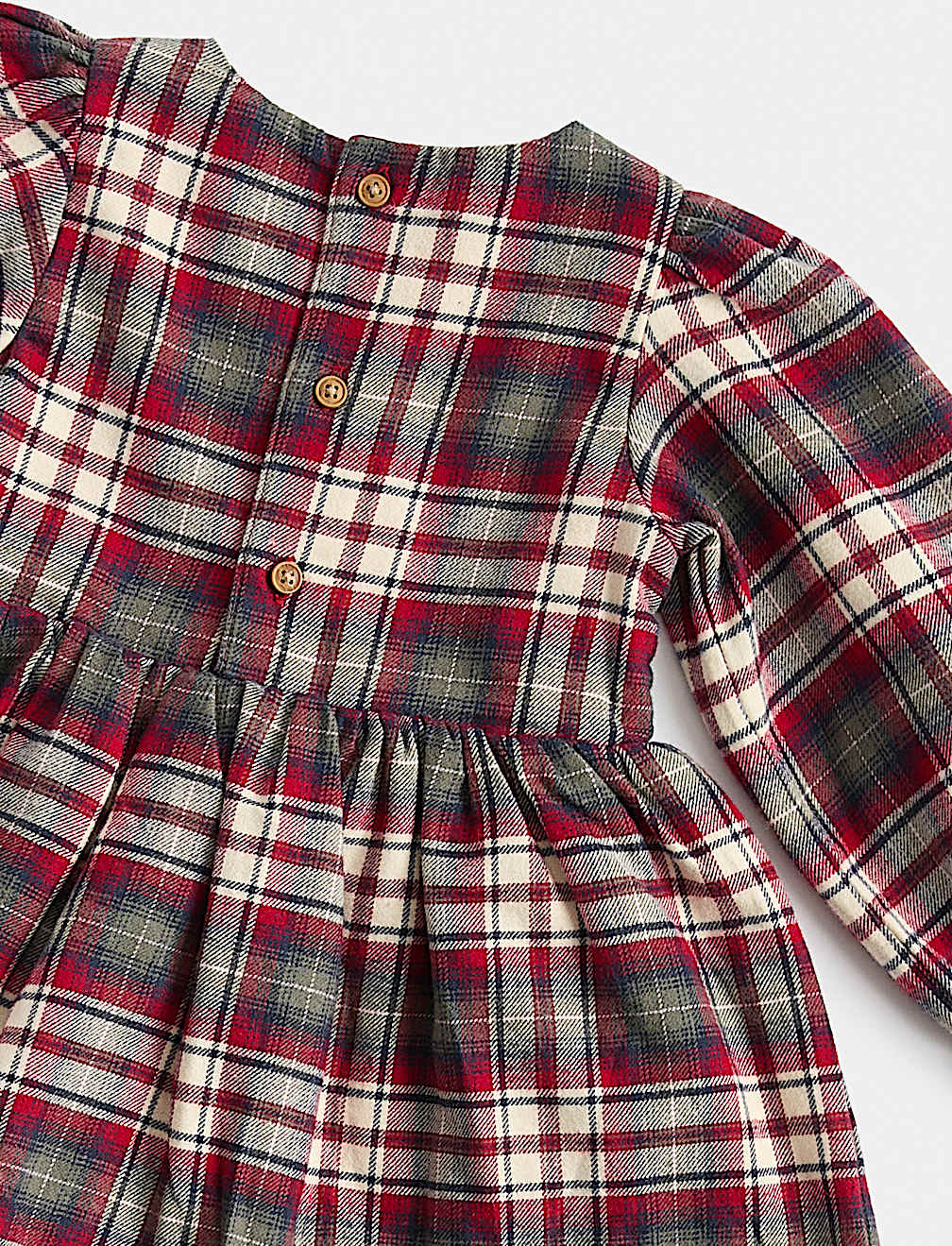2pk Pure Cotton Checked Dress with Tights