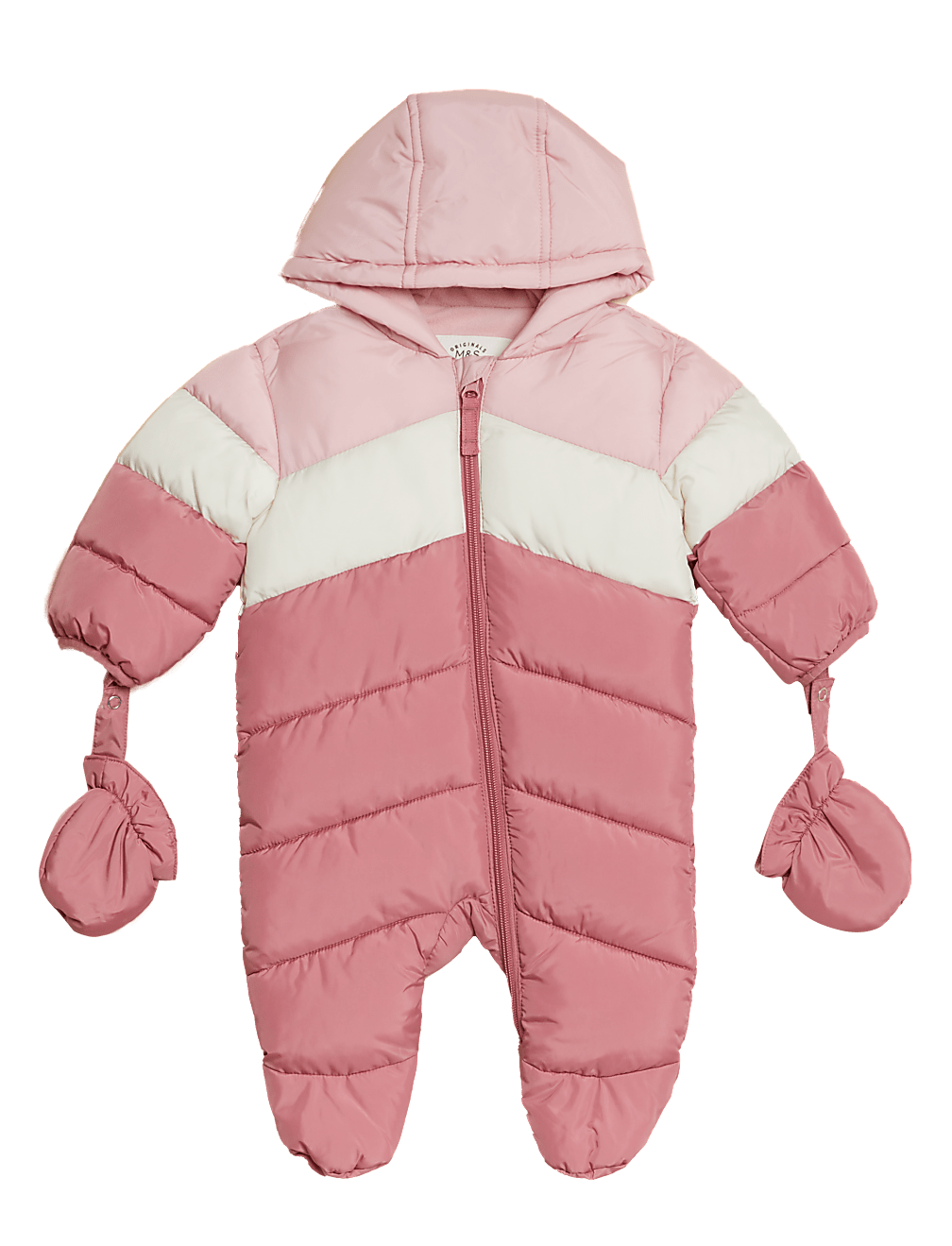 Hooded Colour Block Snowsuit (0-3 Yrs)