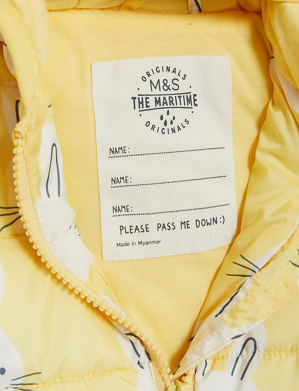 Bunny Print Hooded Jacket