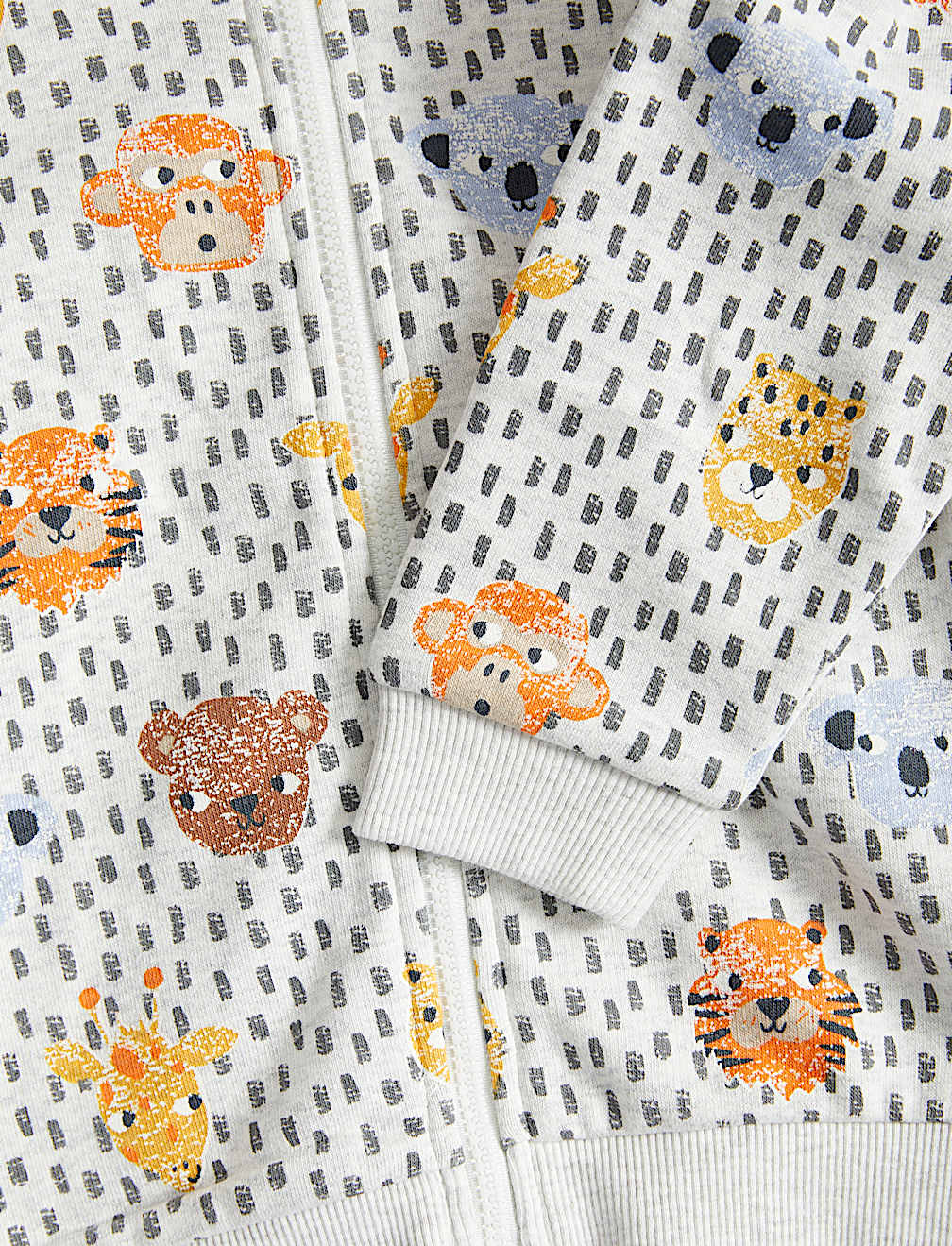 Cotton Rich Animal Print Zip Hoodie (0-3 Yrs)