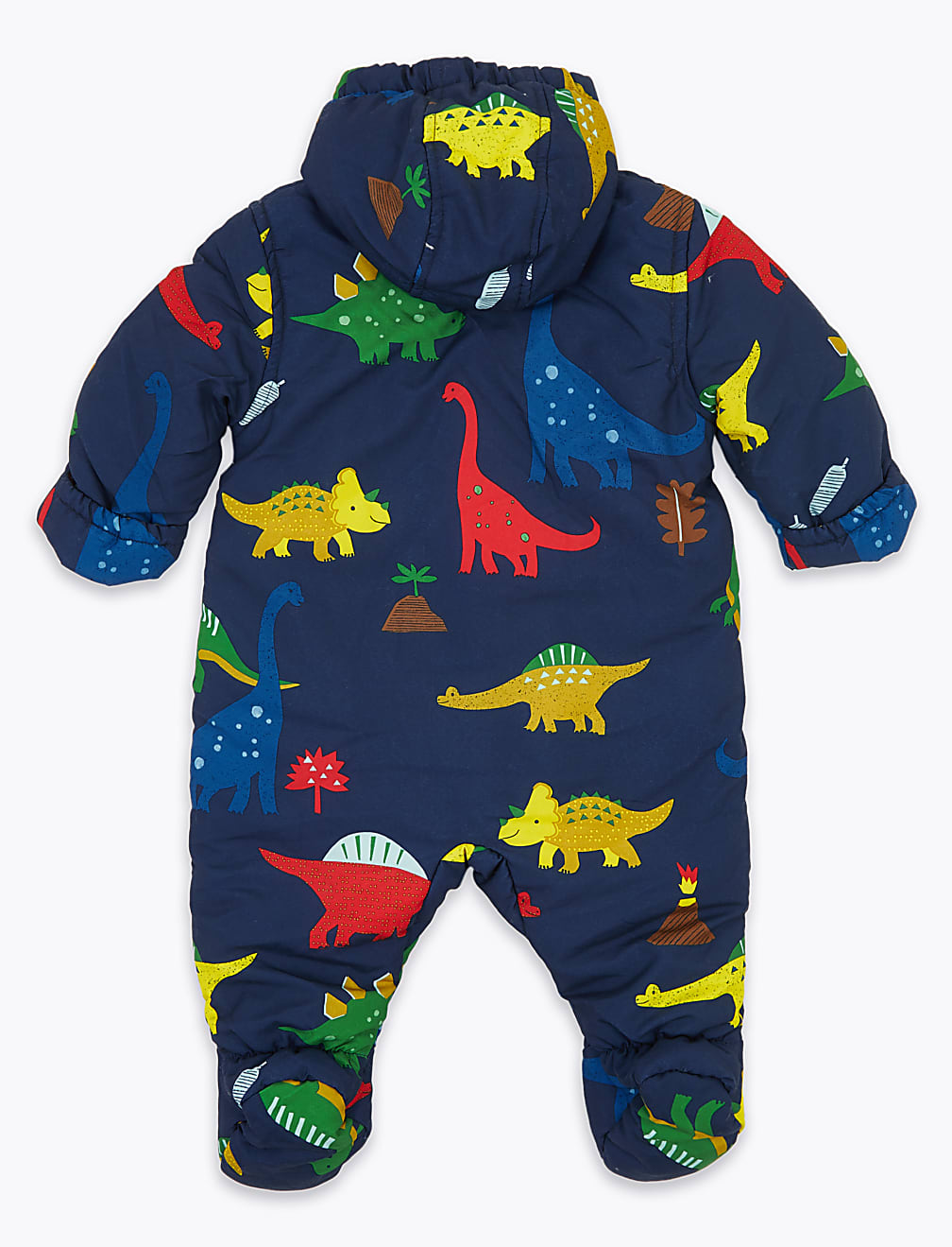 Hooded Padded Dinosaur Snowsuit (0-3 Yrs)