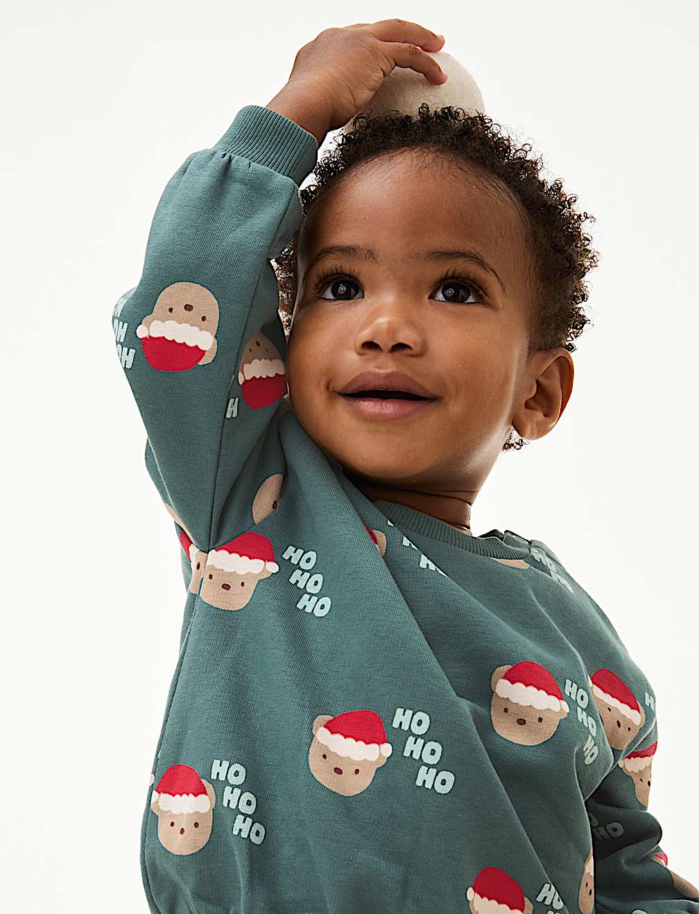 2pc Cotton Rich Santa Bear Sweat Outfit (0-3 Yrs)