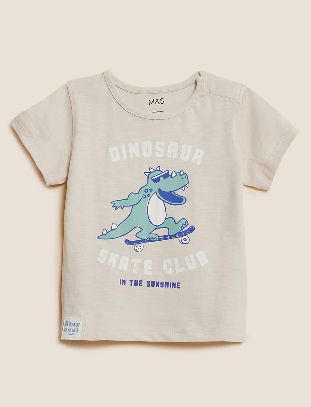 3pk Pure Cotton Dinosaur T-Shirts (0-3 Yrs)