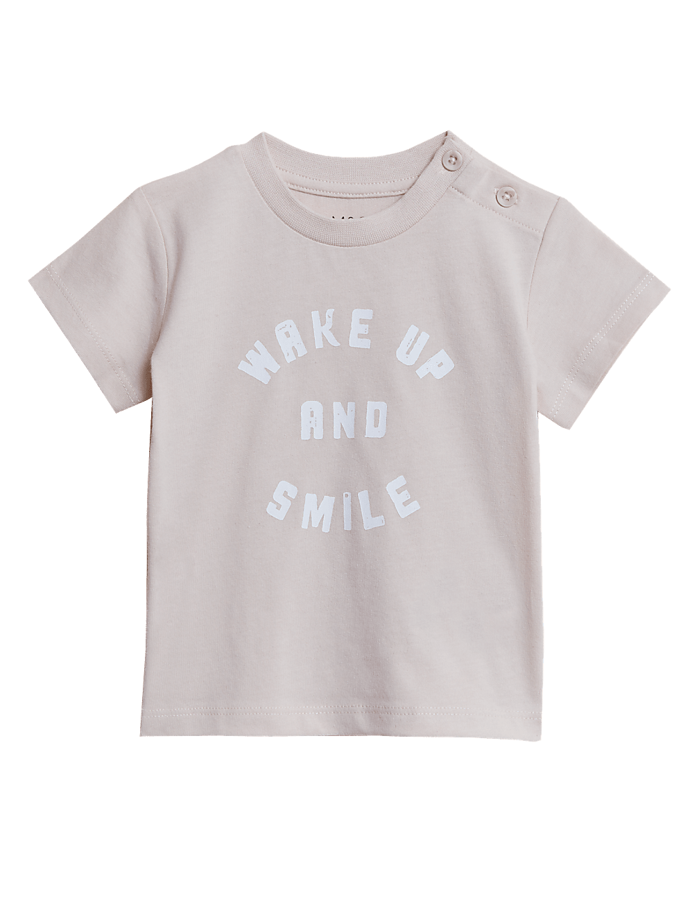 Pure Cotton Wake Up and Smile T-Shirt (0-3 Yrs)