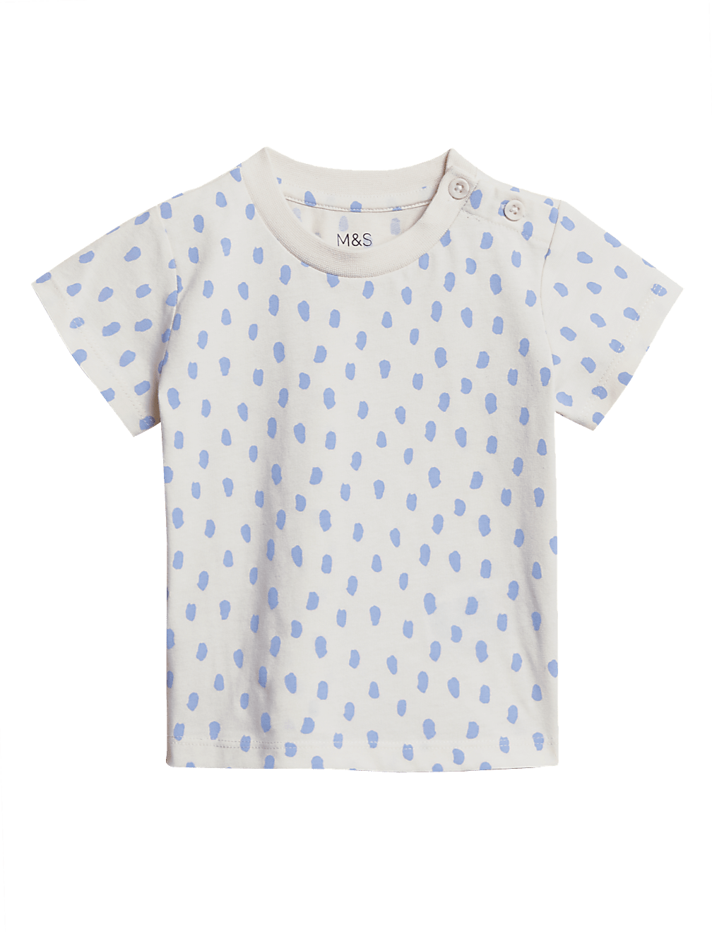 Pure Cotton Dash Print T-Shirt (0-3 Yrs)