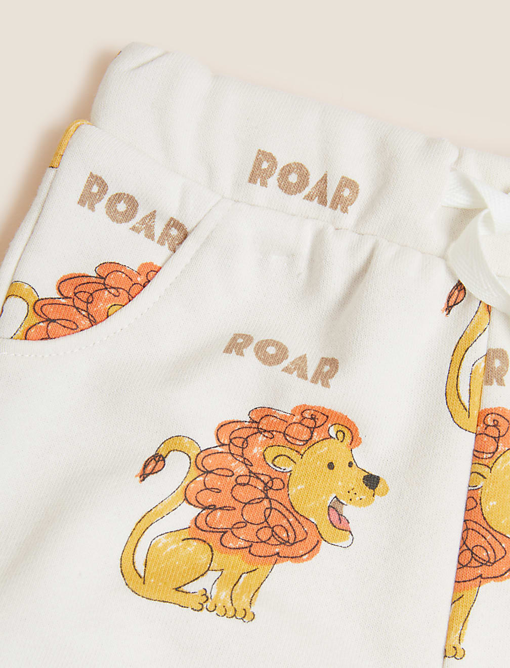 Cotton Rich Lion Print Shorts (0-3 Yrs)