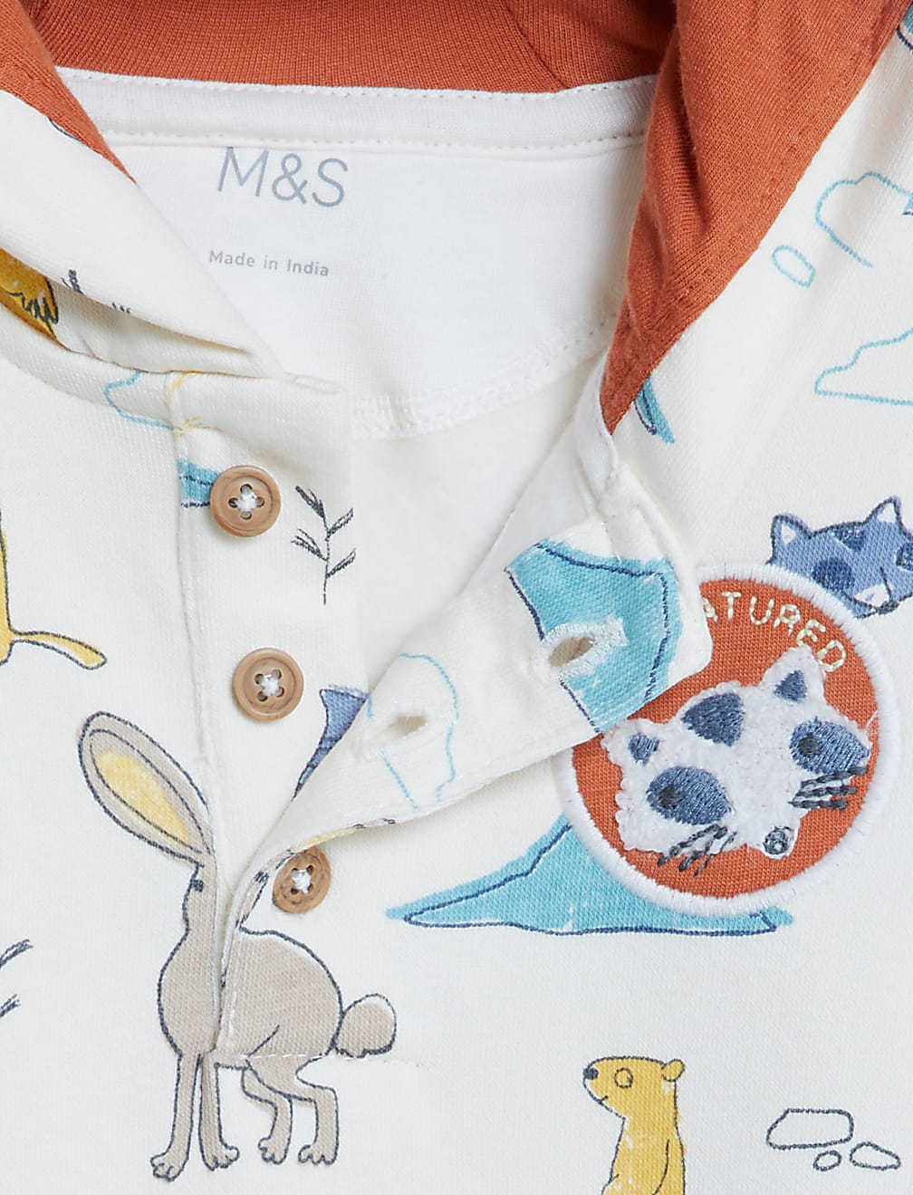 Cotton Rich Animal Print Hoodie (0-3 Yrs)