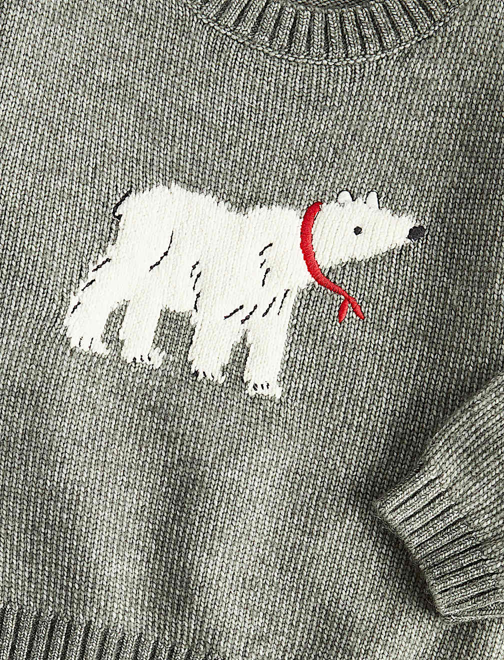 Polar Bear Print Knitted Jumper (0-5 Yrs)