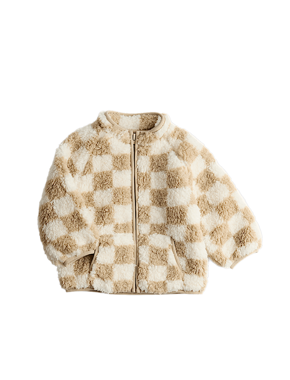Colour Block Borg Zip Jacket (0-3 Yrs)