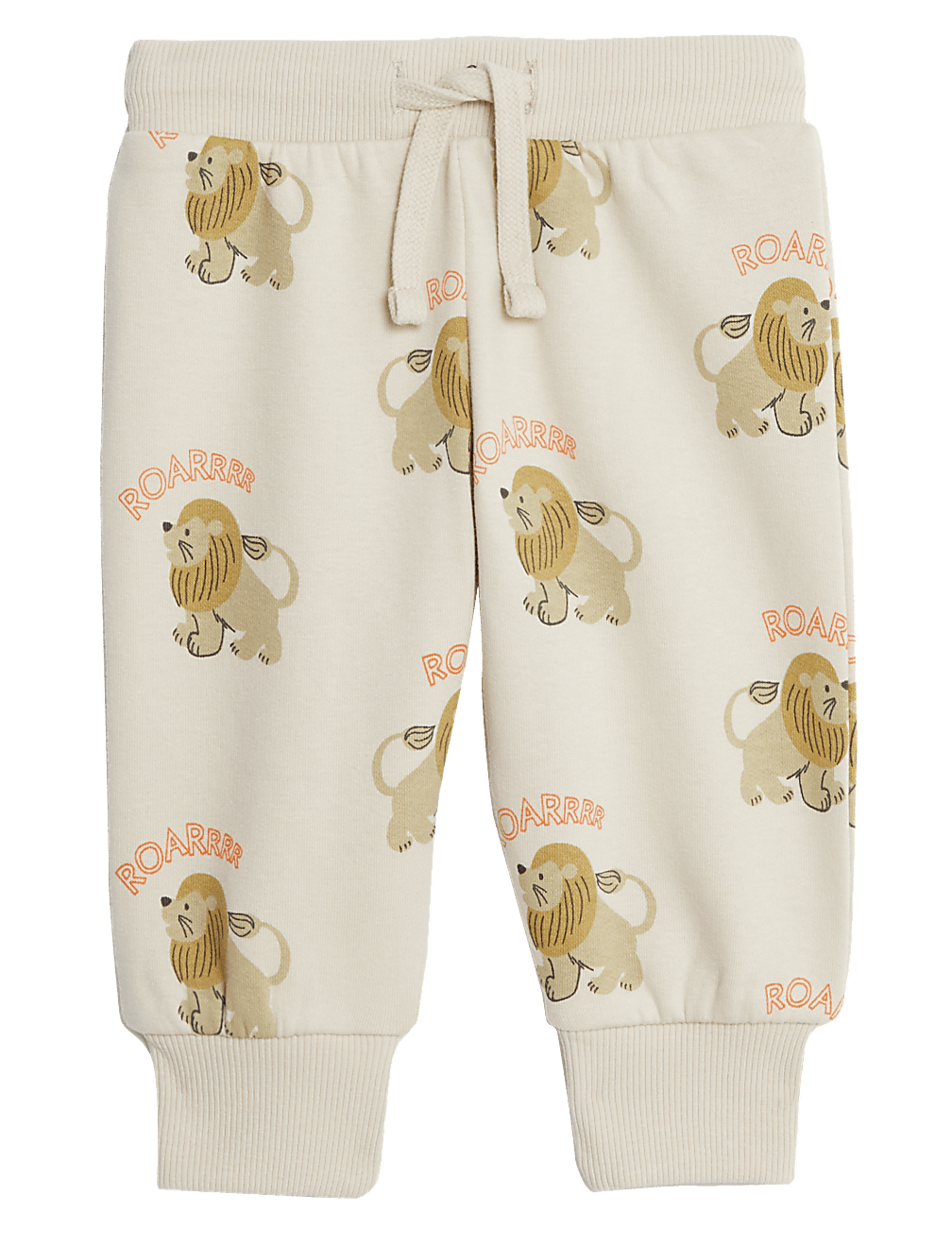 Cotton Rich Lion Print Joggers