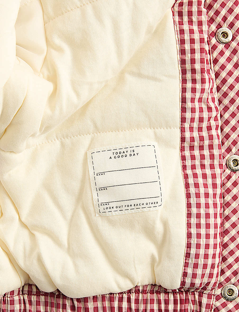 Gingham Midweight Padded Coat (0-5 Yrs)