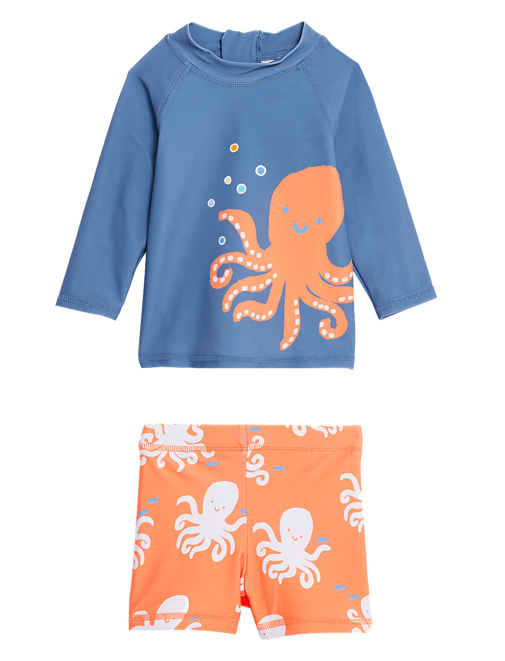 2pc Octopus Long Sleeve Swim Set