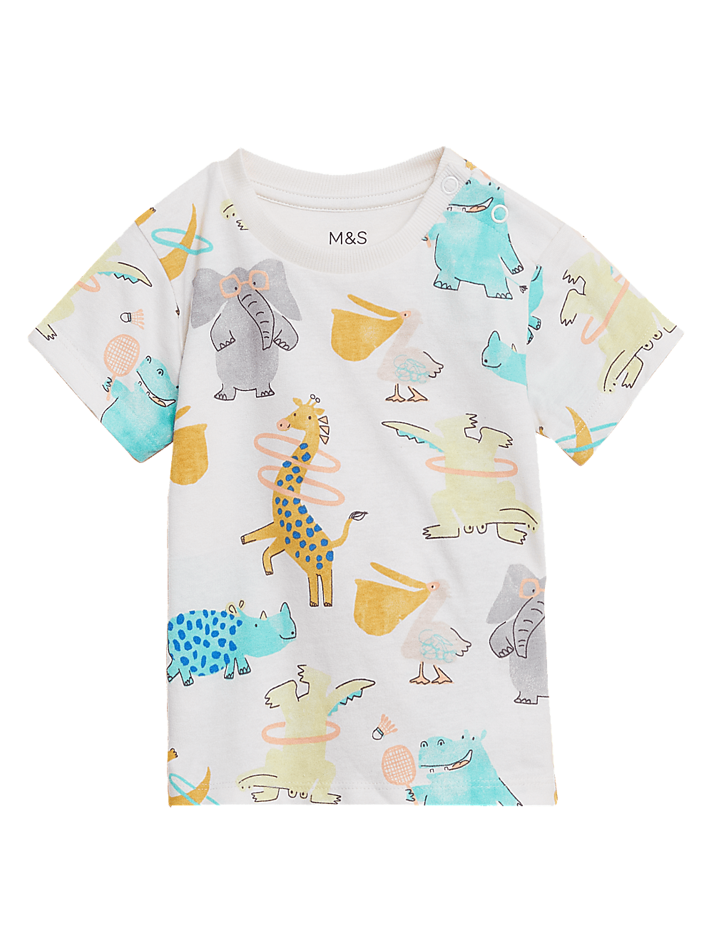 Pure Cotton Zoo Animal T-Shirt (0-3 Yrs)