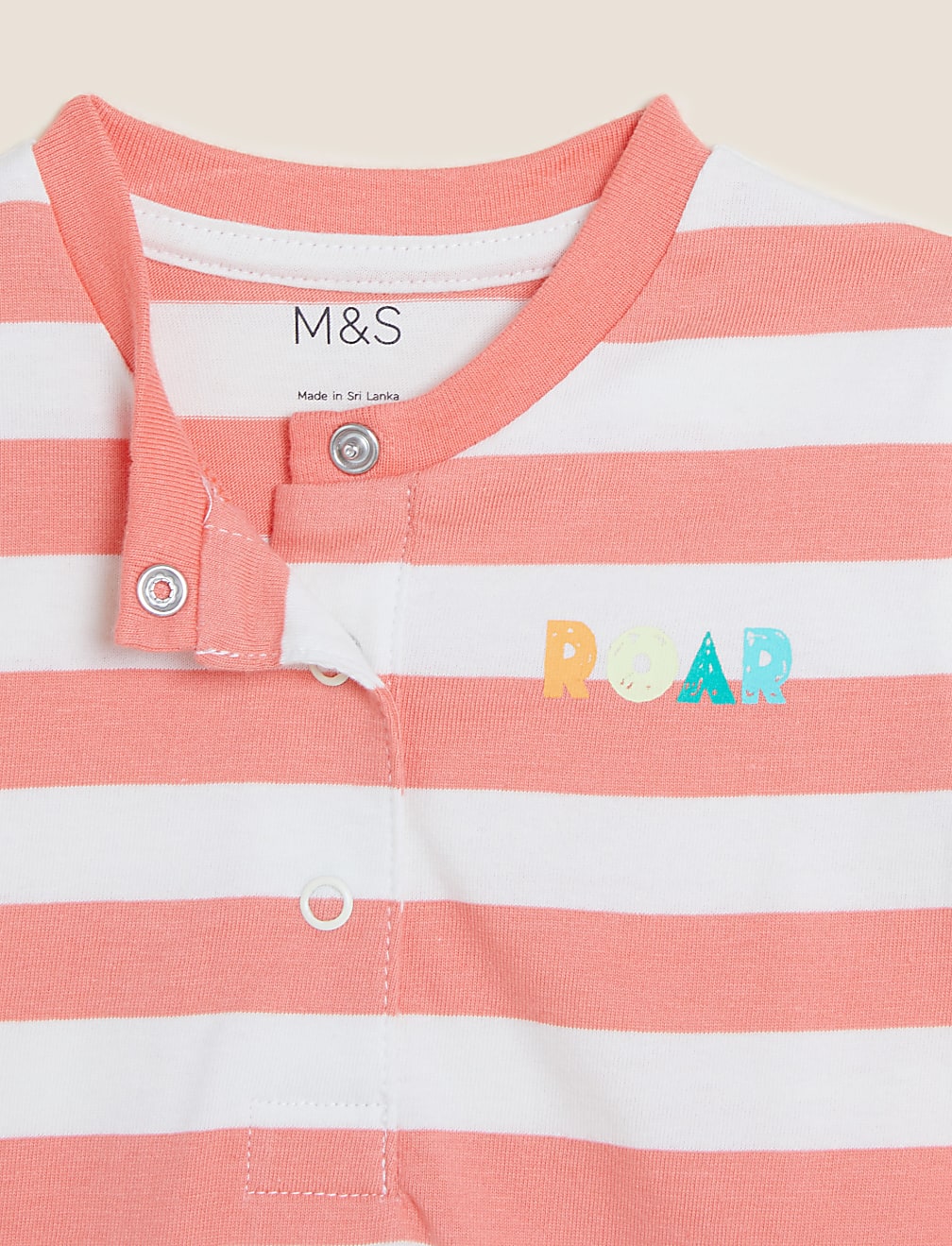 Pure Cotton Striped Romper (0-3 Yrs)