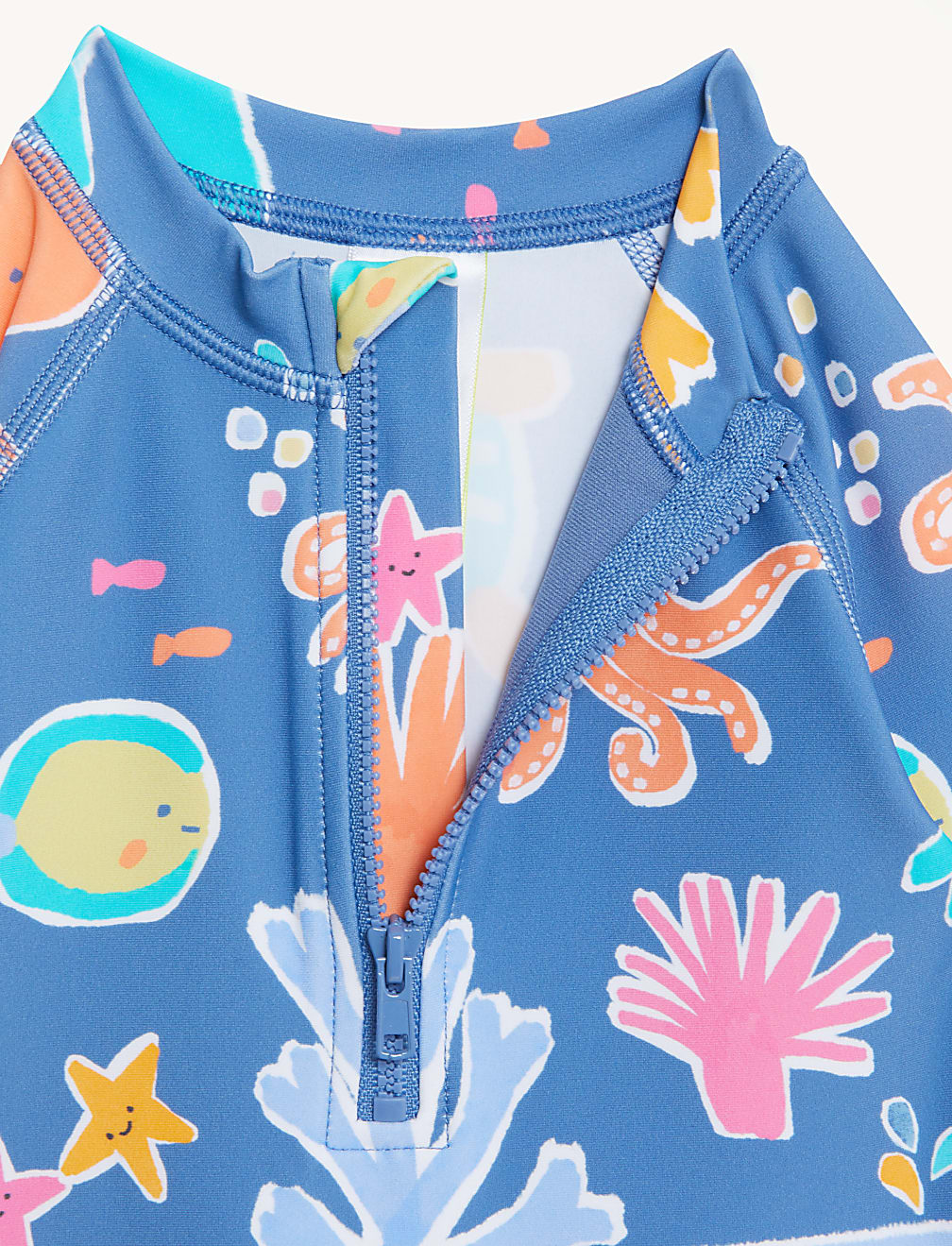 2pc Sealife Swimsuit & Hat Set