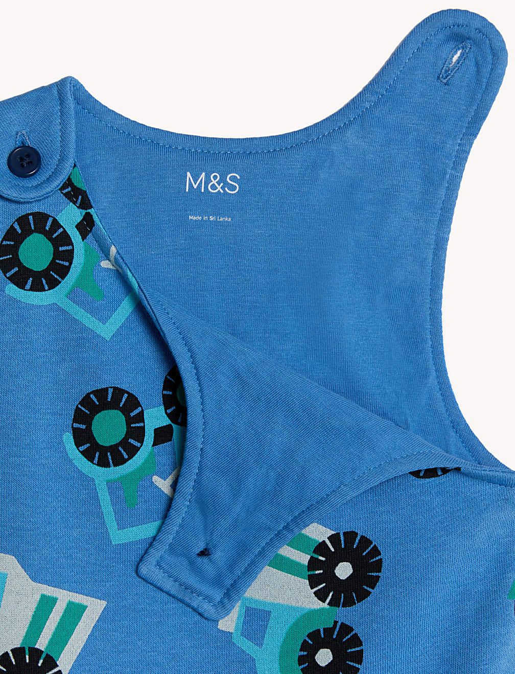 Cotton Rich Tractor Print Romper