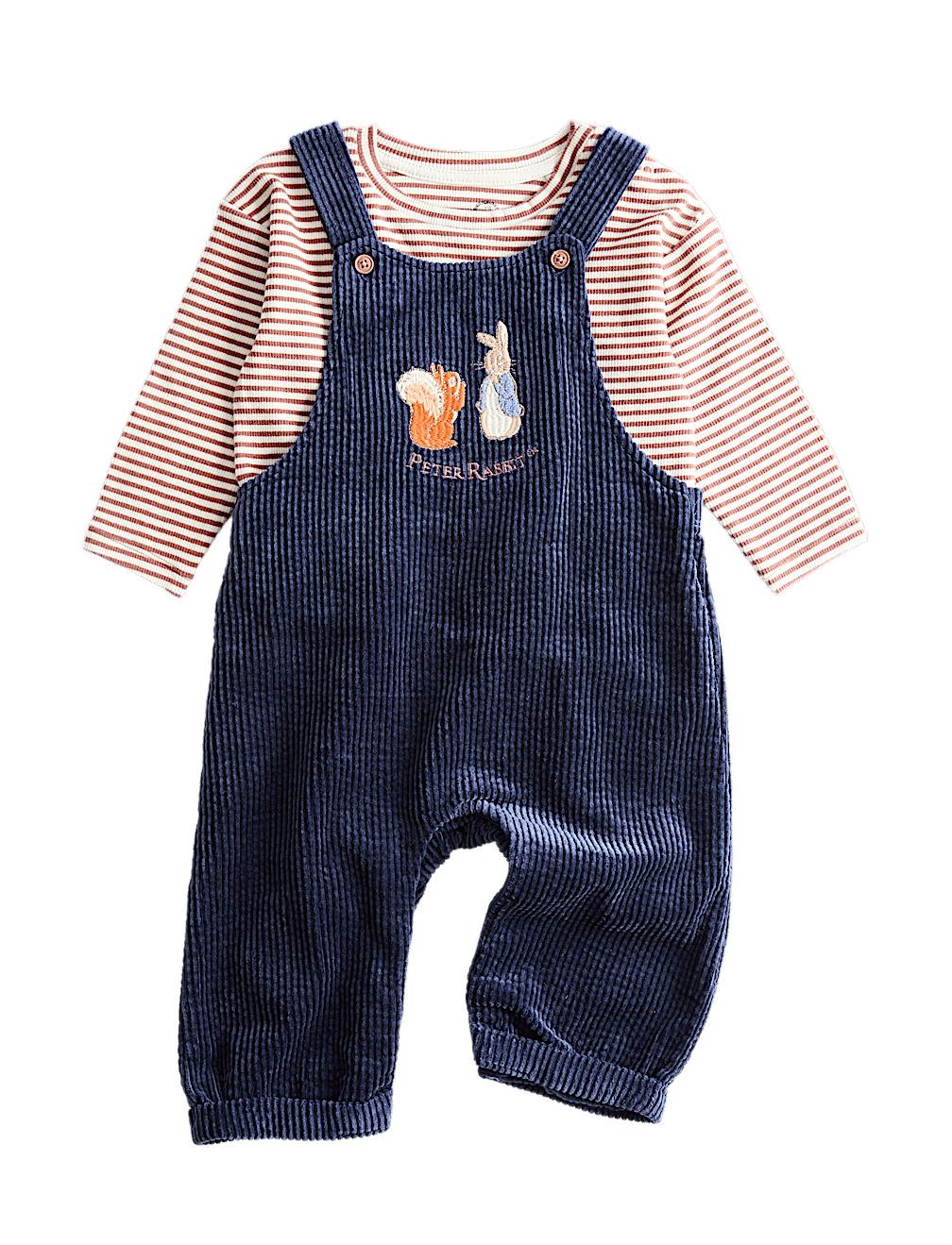 Cotton Rich Peter Rabbit&trade; Dungaree Outfit (0-3 Yrs)