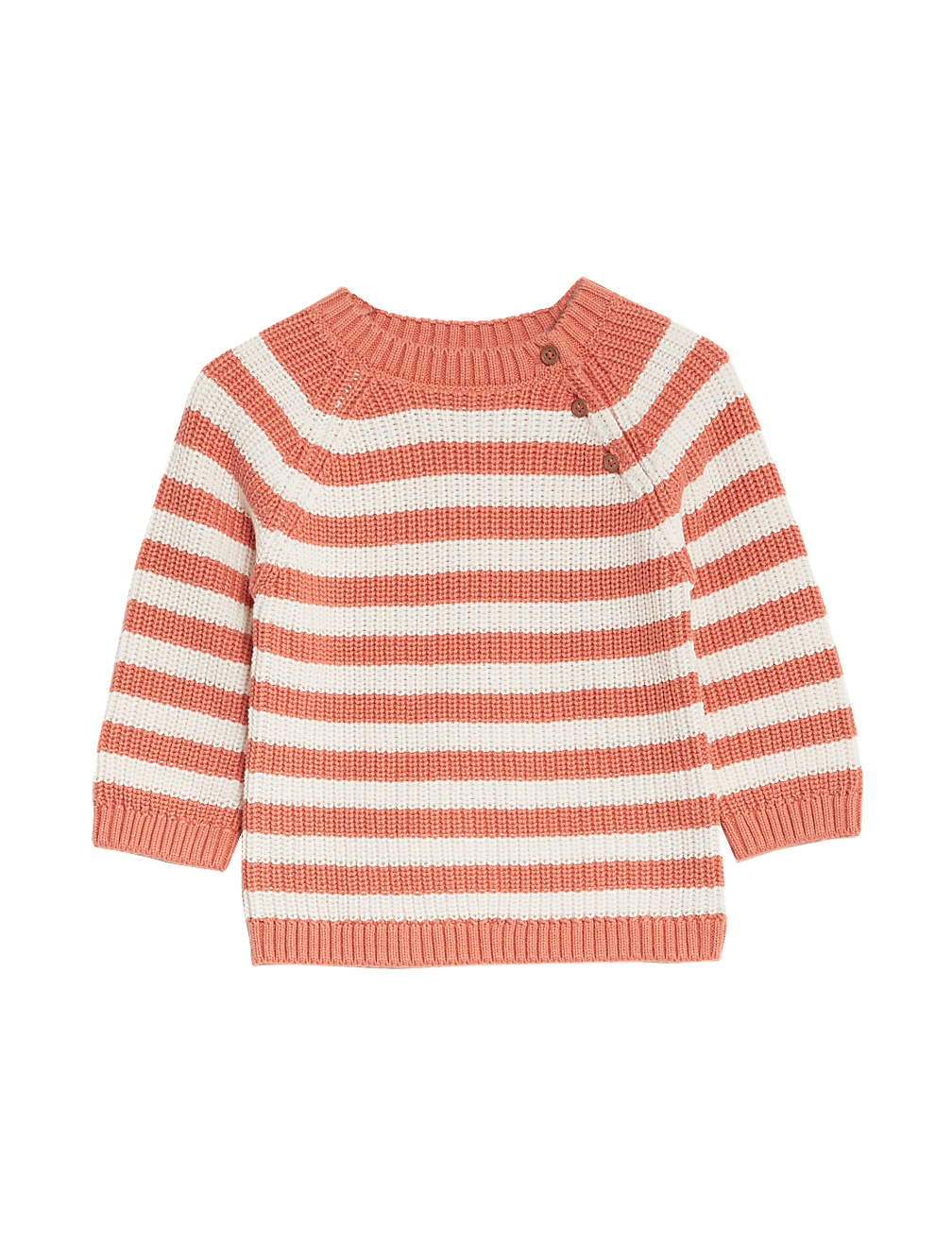 Pure Cotton Striped Knitted Jumper (0-3 Yrs)