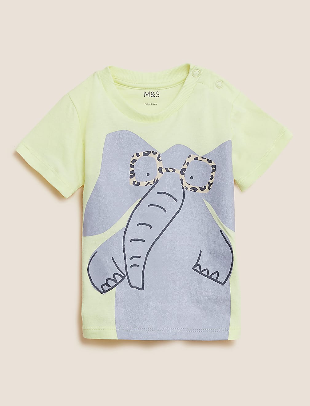 Pure Cotton Elephant T-Shirt (0-3 Yrs)