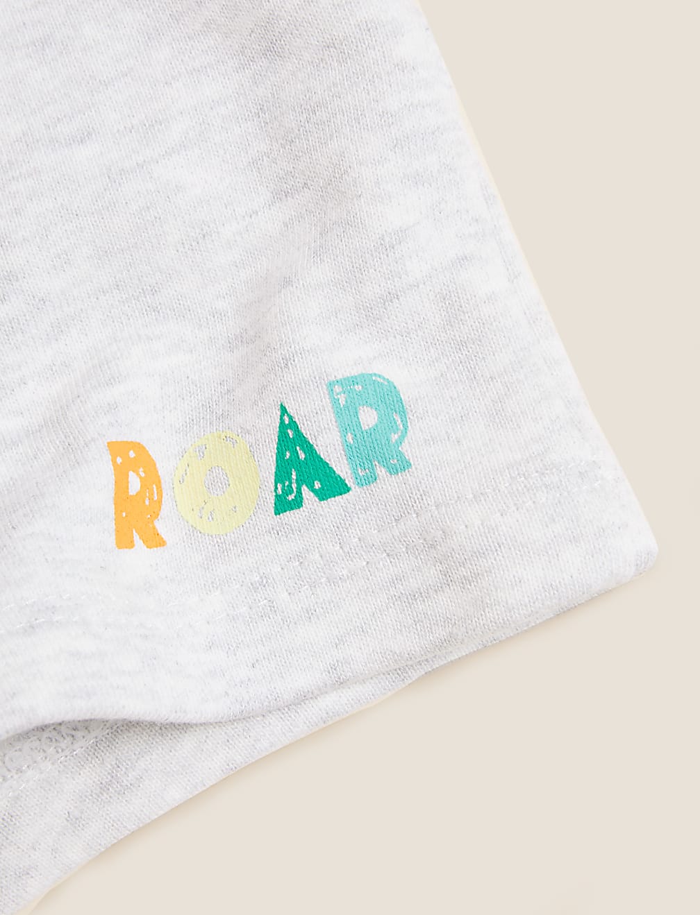 Cotton Rich Roar Slogan Shorts (0-3 Yrs)
