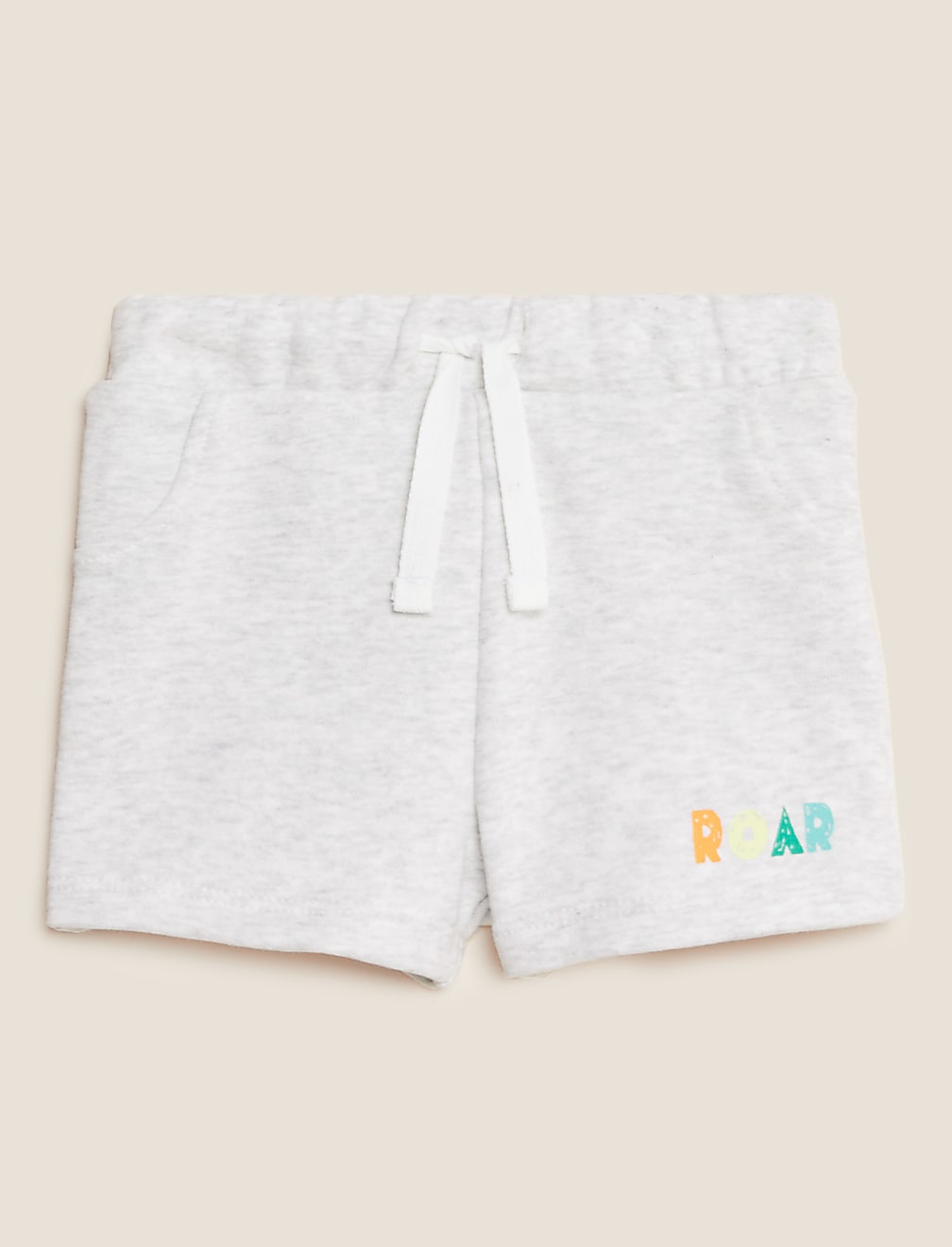 Cotton Rich Roar Slogan Shorts (0-3 Yrs)