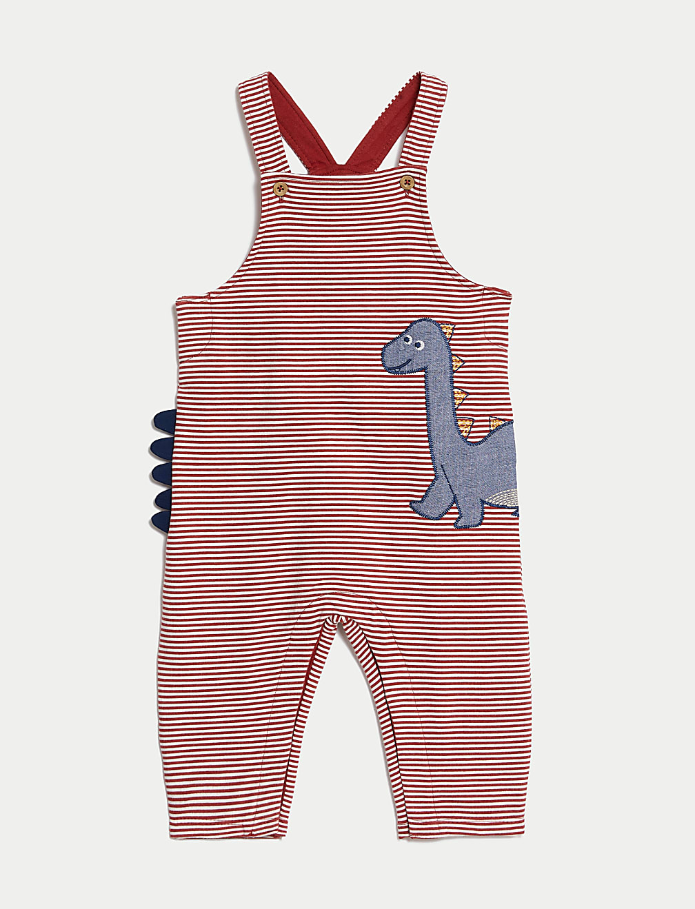 2pc Cotton Rich Striped Dinosaur Outfit (0-3 Yrs)