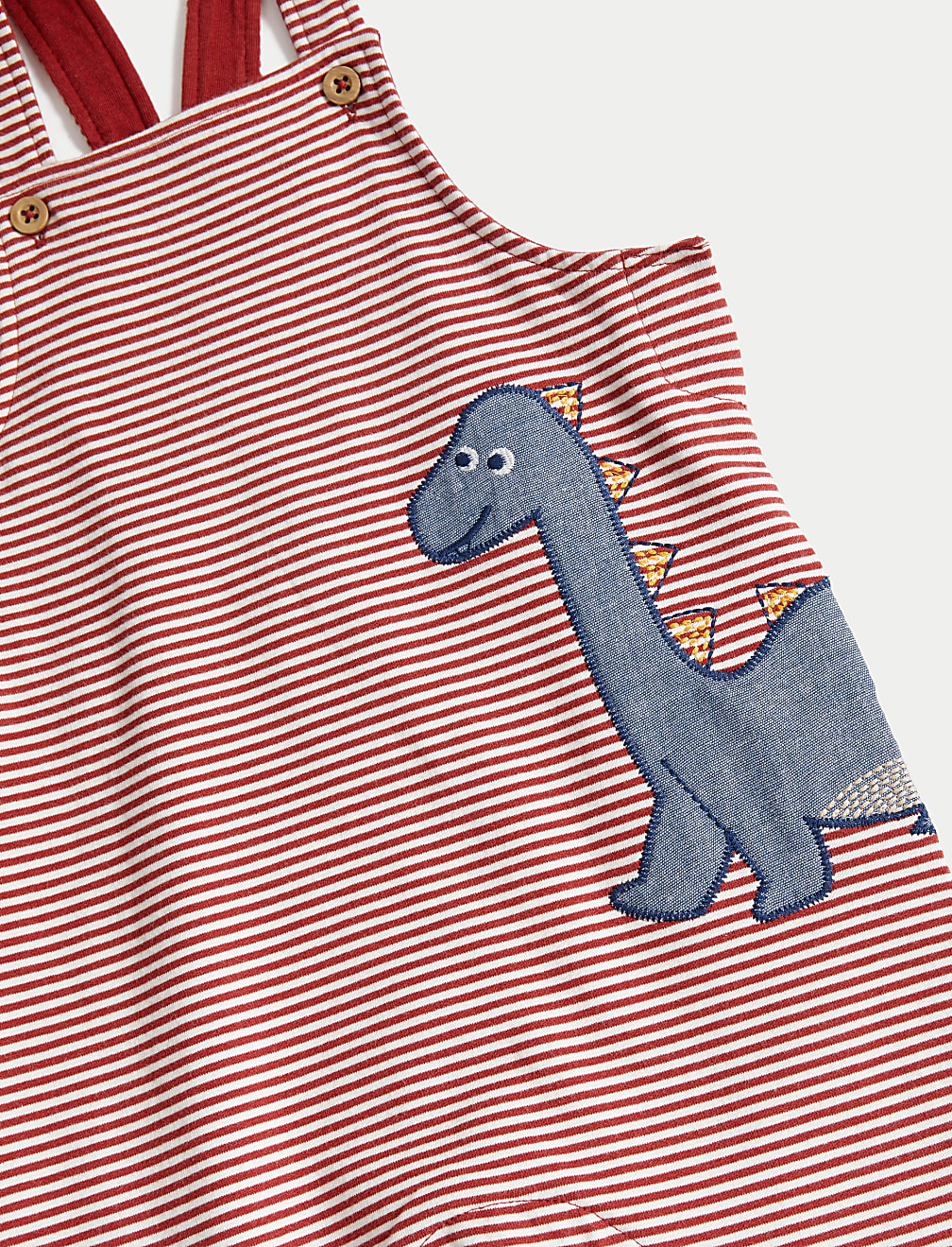 2pc Cotton Rich Striped Dinosaur Outfit (0-3 Yrs)
