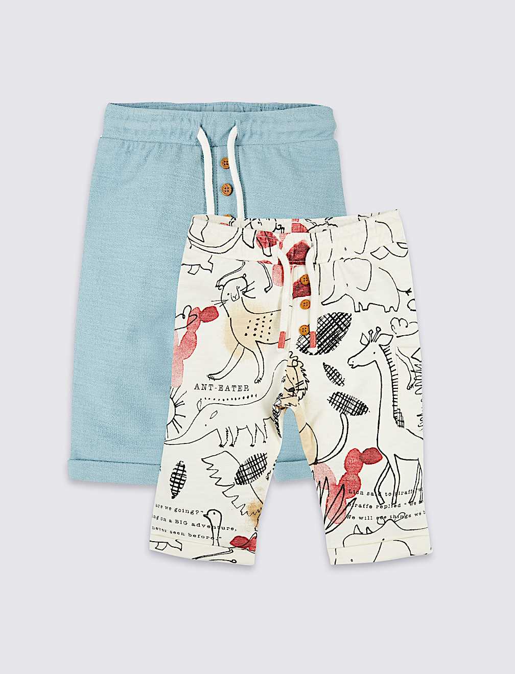 2 Pack Pure Cotton Joggers