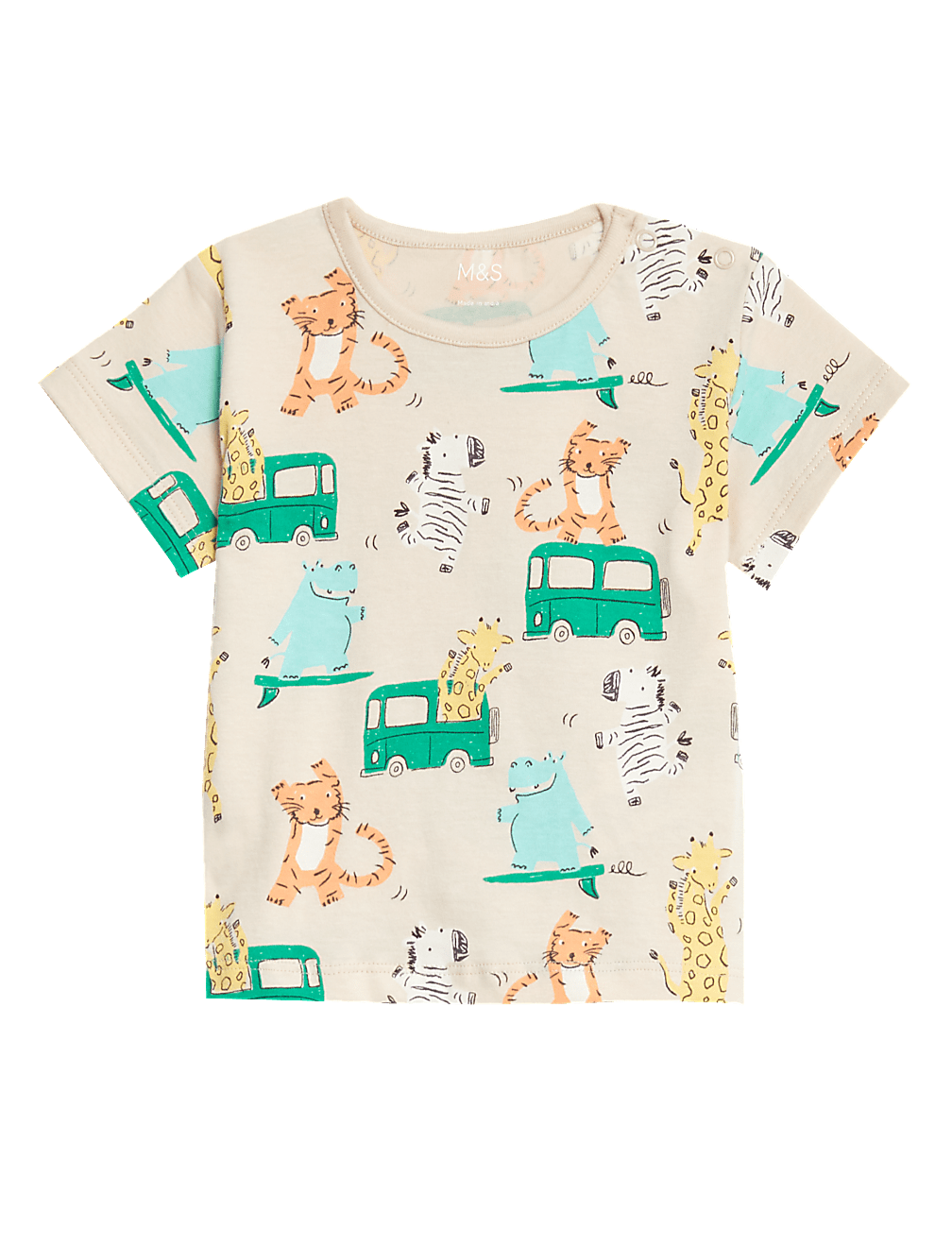 Pure Cotton Animal Print T-Shirt
