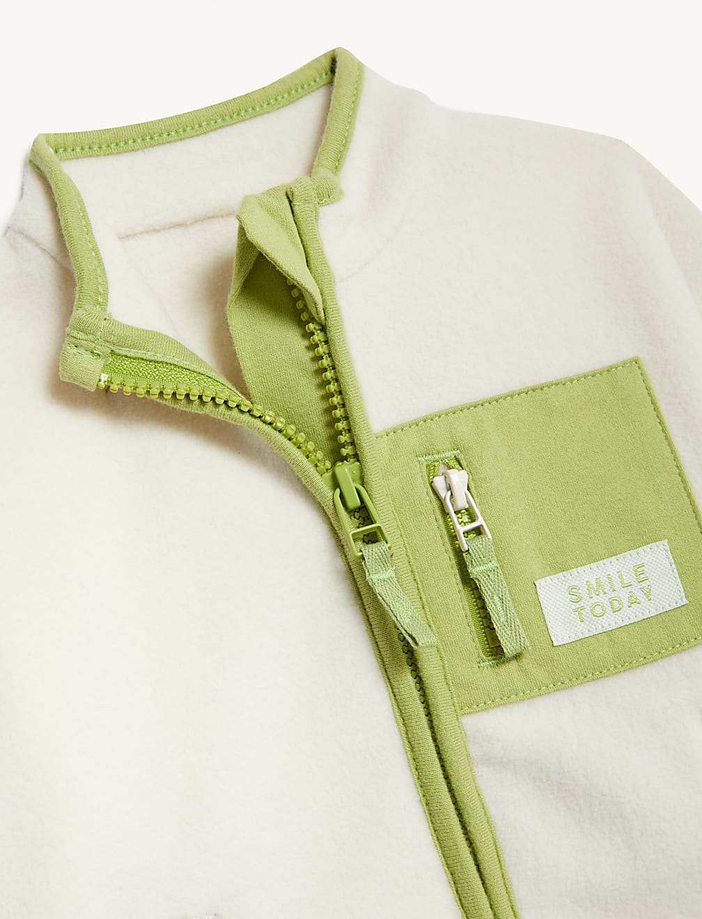 Fleece Colour Block Zip Jacket