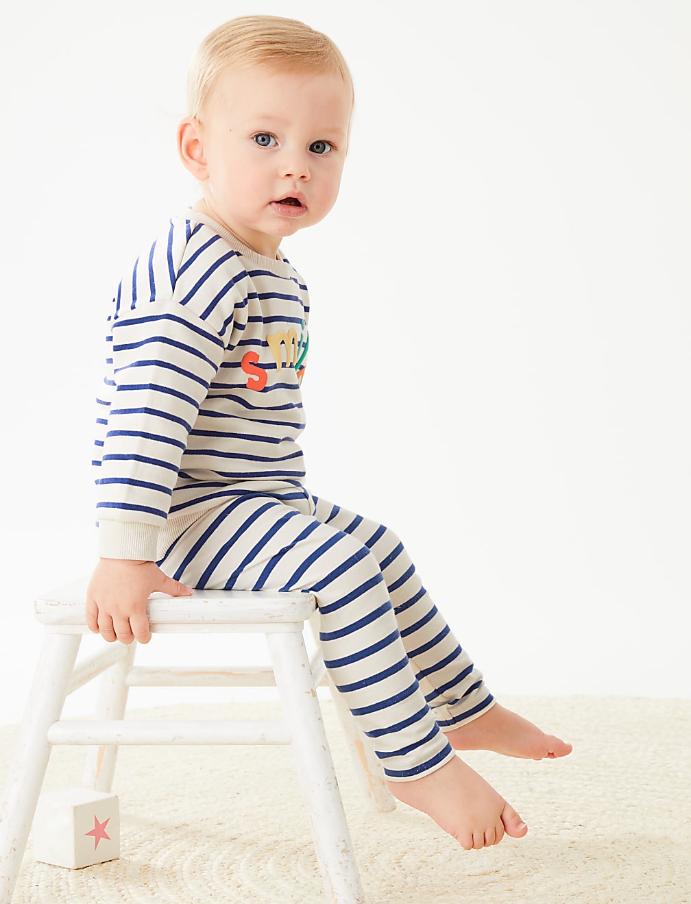 Cotton Rich Striped Leggings