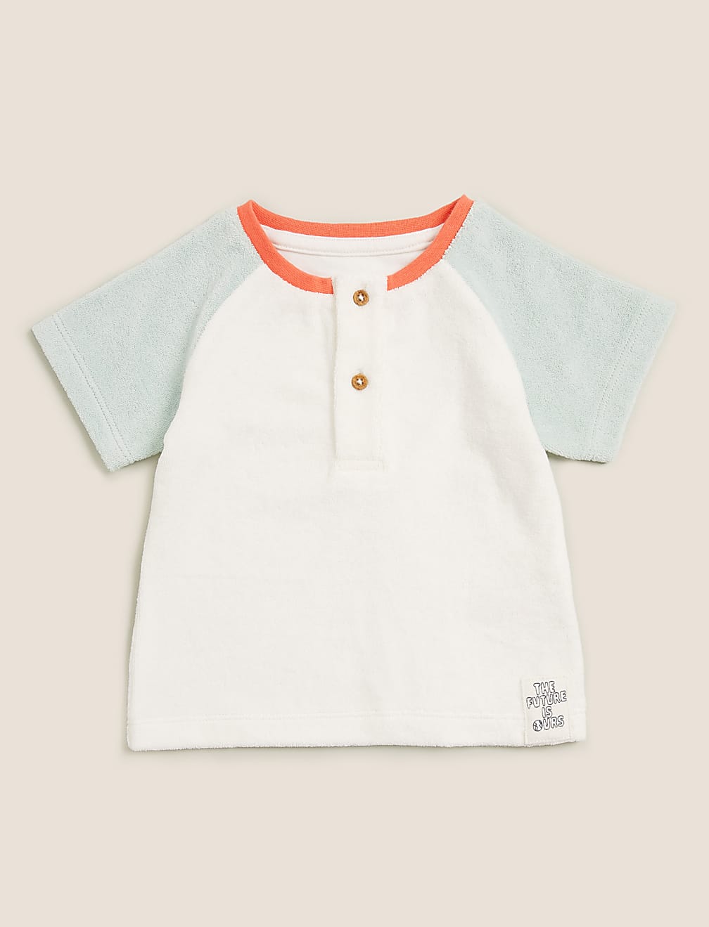 2pk Cotton Raglan Tops (0-3 Yrs)