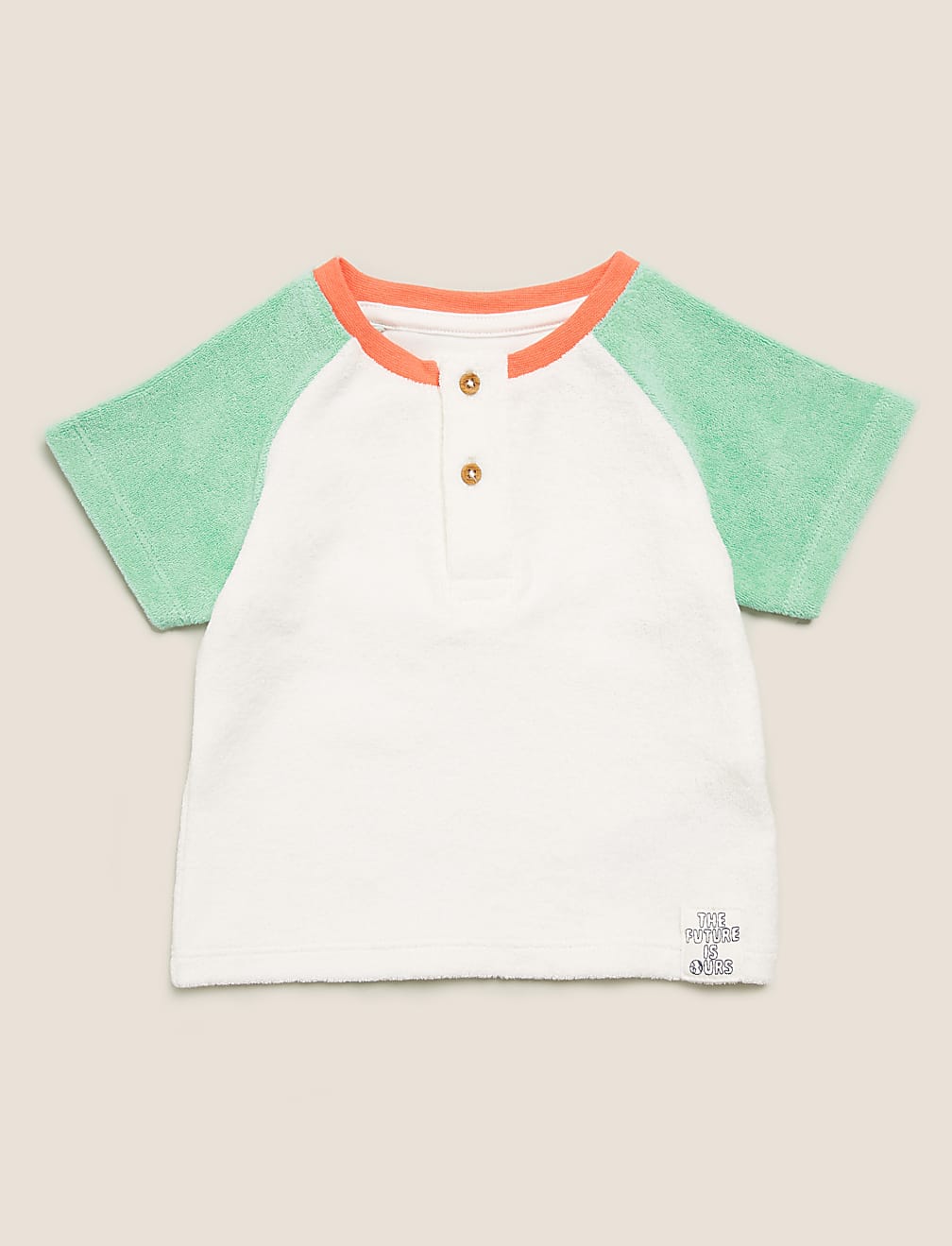 2pk Cotton Raglan Tops (0-3 Yrs)