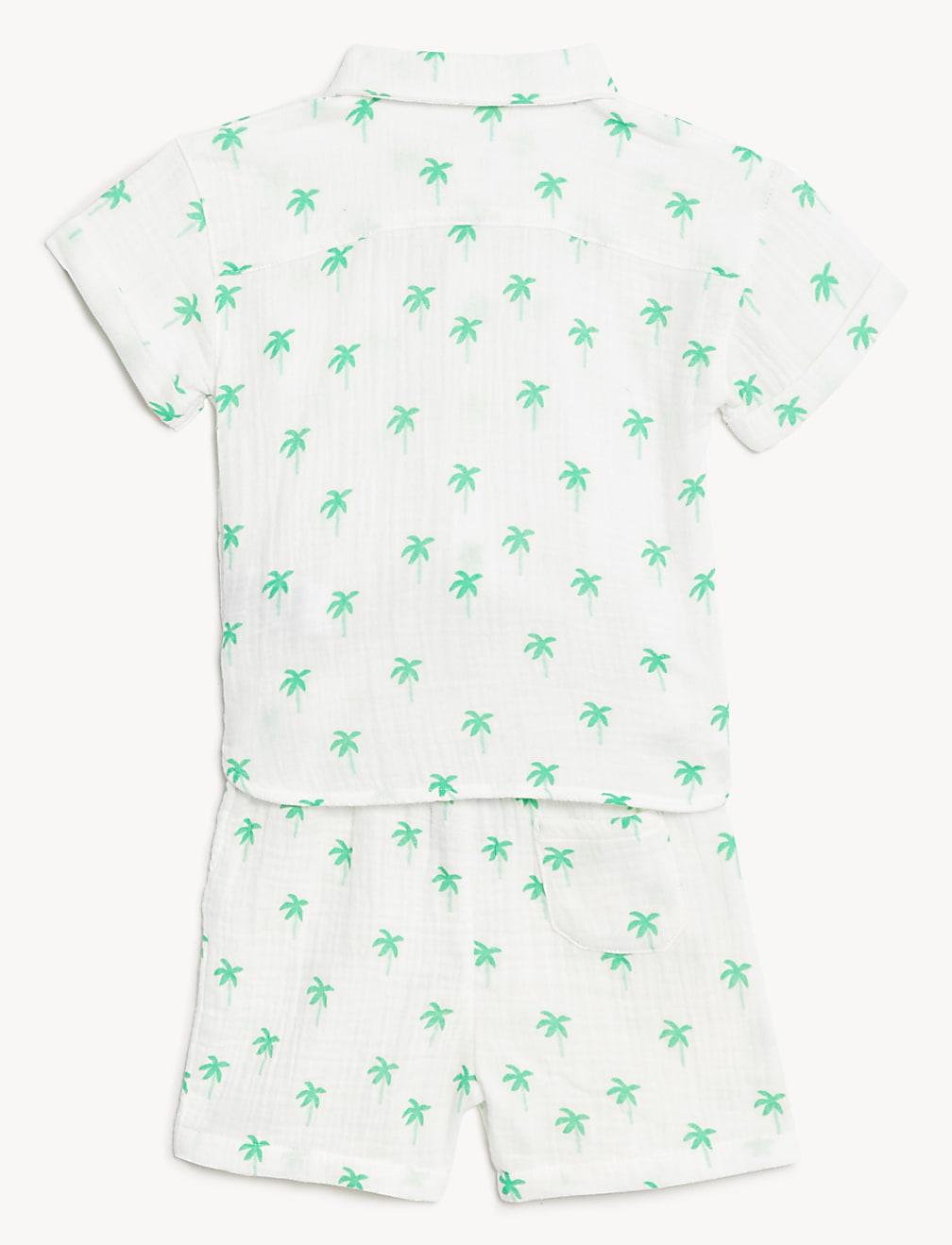 Pure Cotton Palm Tree Shirt & Shorts Set (0-3 Yrs)